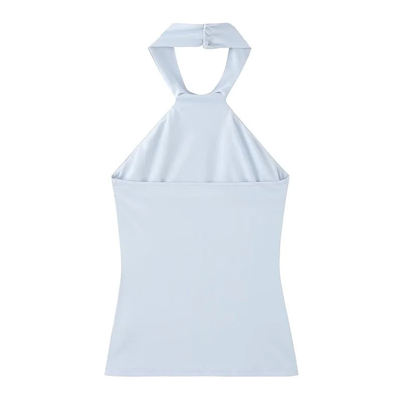 Halter Crop Top Woman Sexy Backless Short Tops - Camisole Corset Top