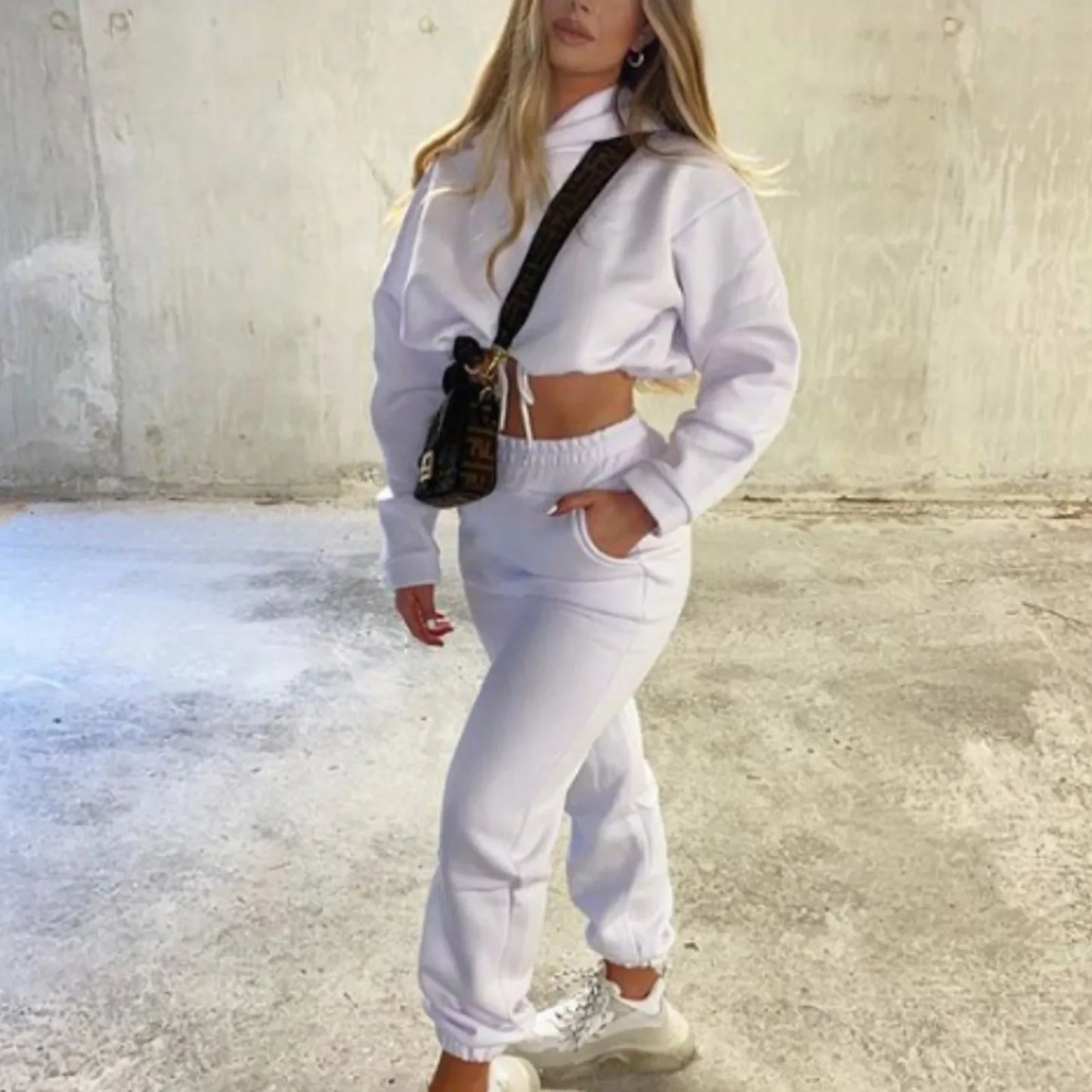 New Women's Hoodies Two Piece Set - Oversized Hoodie Sweatpants