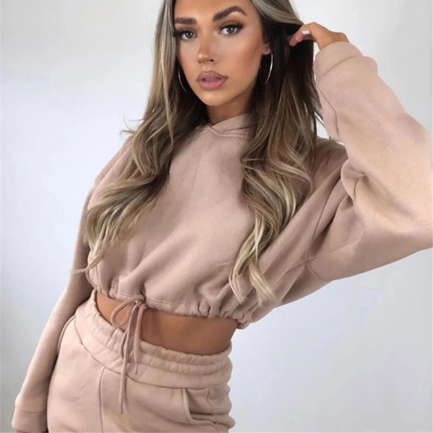 New Women's Hoodies Two Piece Set - Oversized Hoodie Sweatpants