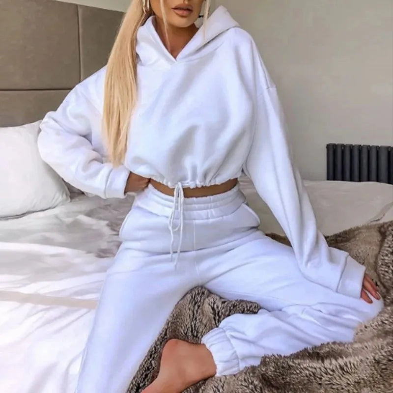 New Women's Hoodies Two Piece Set - Oversized Hoodie Sweatpants