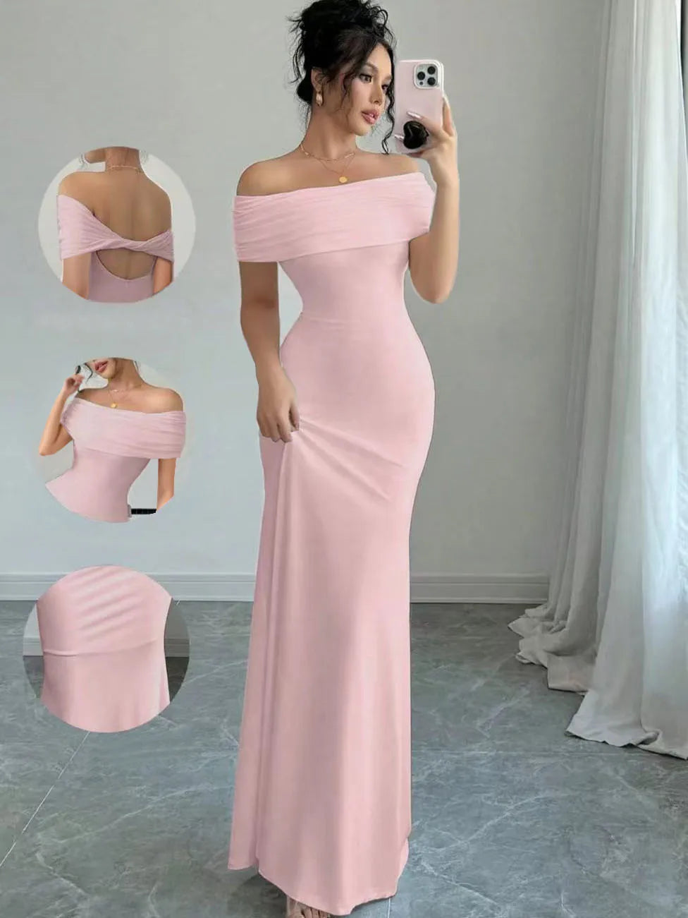Off Shoulder Party Dress, Sleeveless Sexy Bodycon Midi Dress, / Elegant Bandage / Cocktail Dress