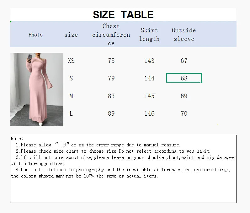 Women's pink irregular diagonal shoulder long dress
