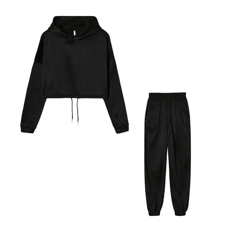 New Women's Hoodies Two Piece Set - Oversized Hoodie Sweatpants