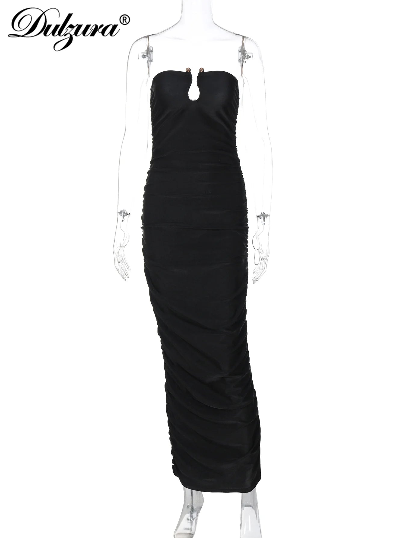 Elegant Long Dress Sleeveless Strapless