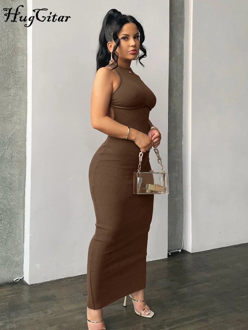 Backless Sleeveless Sexy Slit Mini Dress Elegant Party