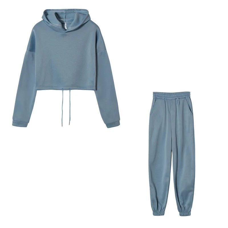 New Women's Hoodies Two Piece Set - Oversized Hoodie Sweatpants