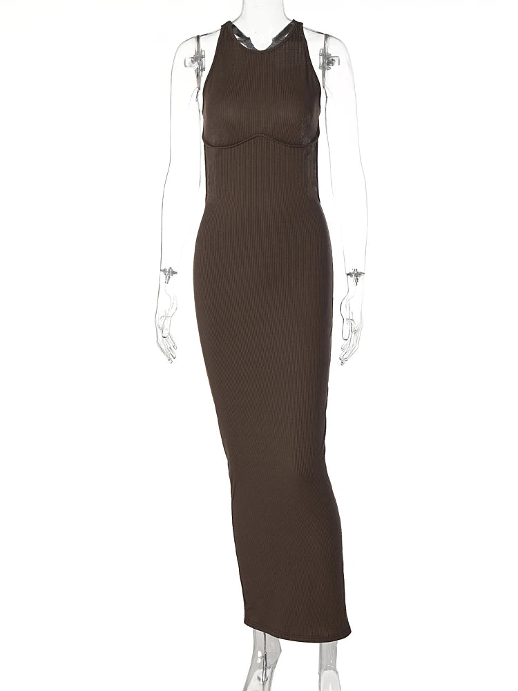Backless Sleeveless Sexy Slit Mini Dress Elegant Party
