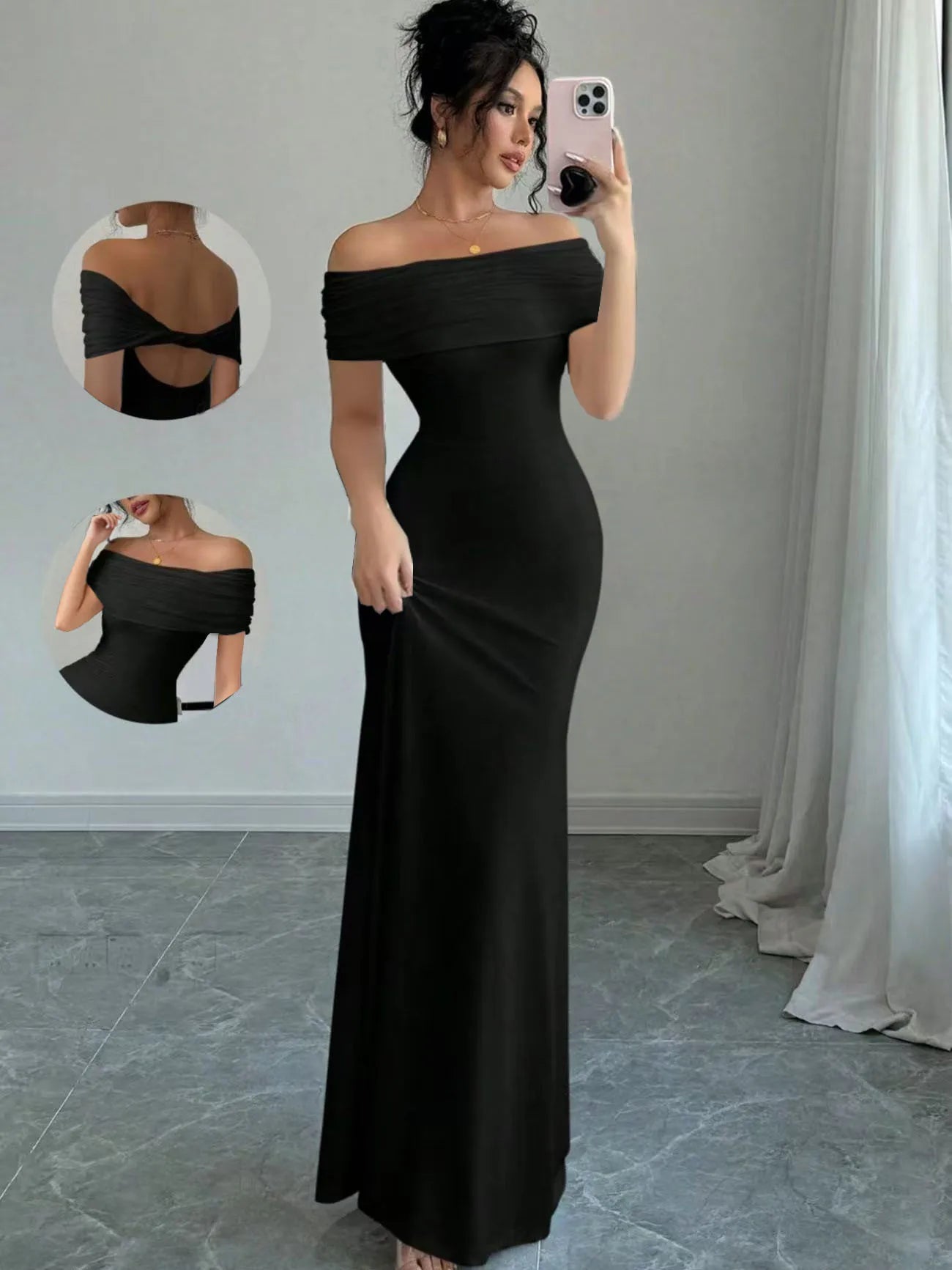 Off Shoulder Party Dress, Sleeveless Sexy Bodycon Midi Dress, / Elegant Bandage / Cocktail Dress
