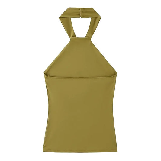 Halter Crop Top Woman Sexy Backless Short Tops - Camisole Corset Top
