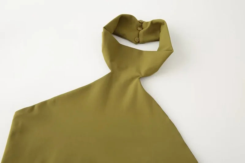 Halter Crop Top Woman Sexy Backless Short Tops - Camisole Corset Top