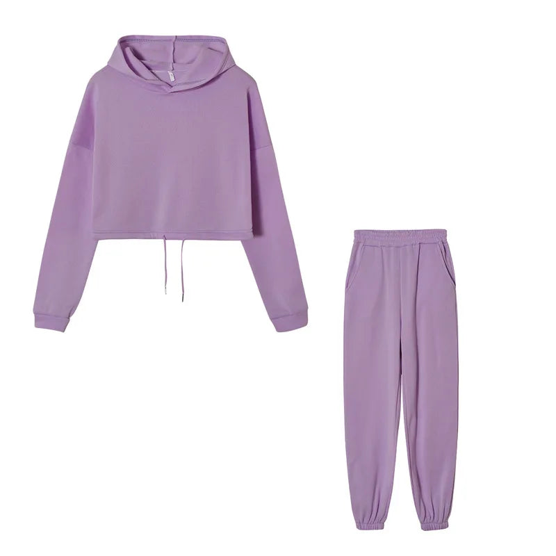 New Women's Hoodies Two Piece Set - Oversized Hoodie Sweatpants
