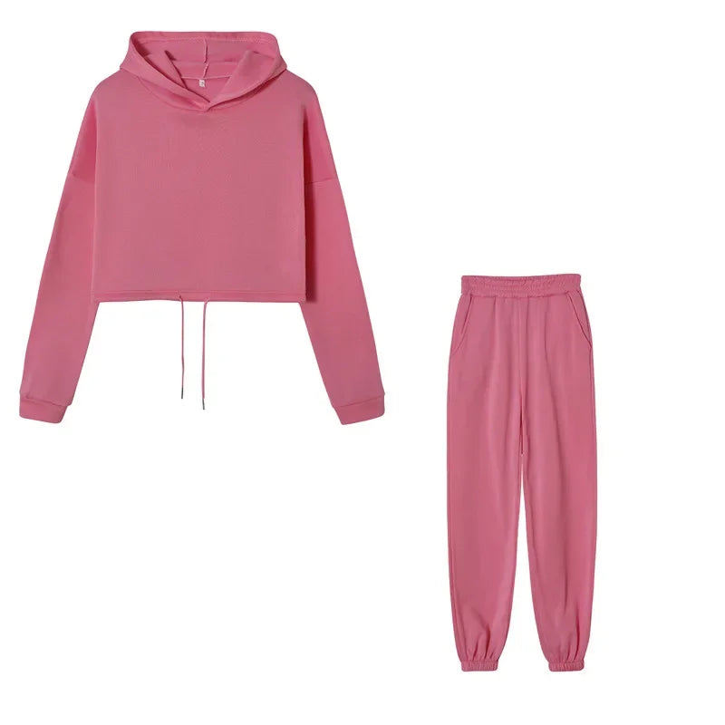 New Women's Hoodies Two Piece Set - Oversized Hoodie Sweatpants