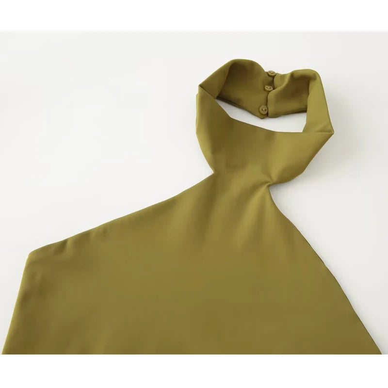 Halter Crop Top Woman Sexy Backless Short Tops - Camisole Corset Top