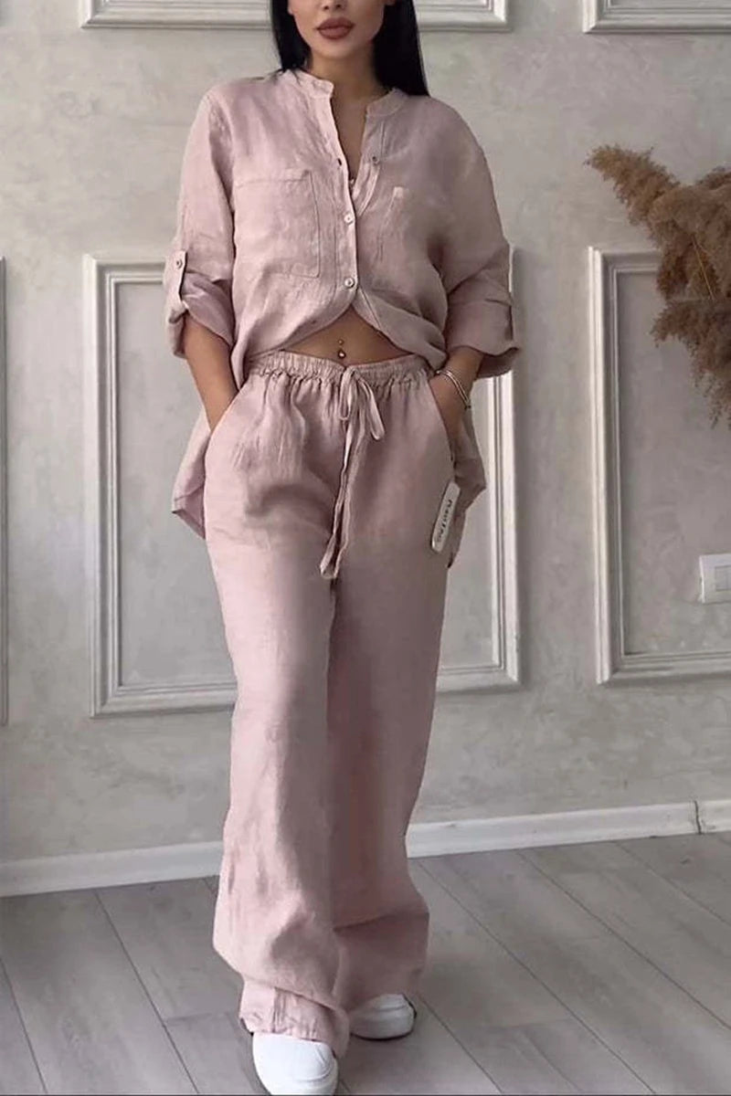 Plus Size Cotton Loungewear Set 2 Pcs
