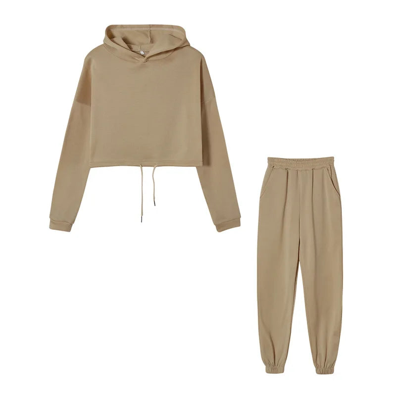 New Women's Hoodies Two Piece Set - Oversized Hoodie Sweatpants
