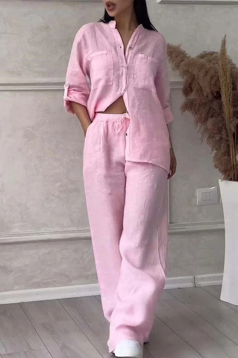 Plus Size Cotton Loungewear Set 2 Pcs