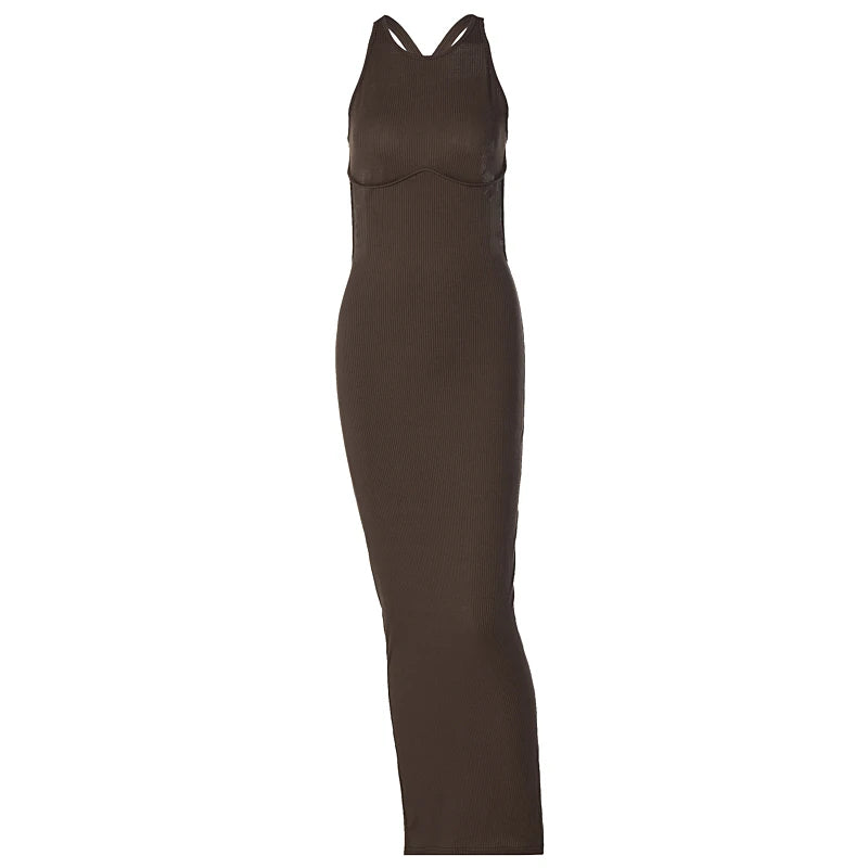 Backless Sleeveless Sexy Slit Mini Dress Elegant Party