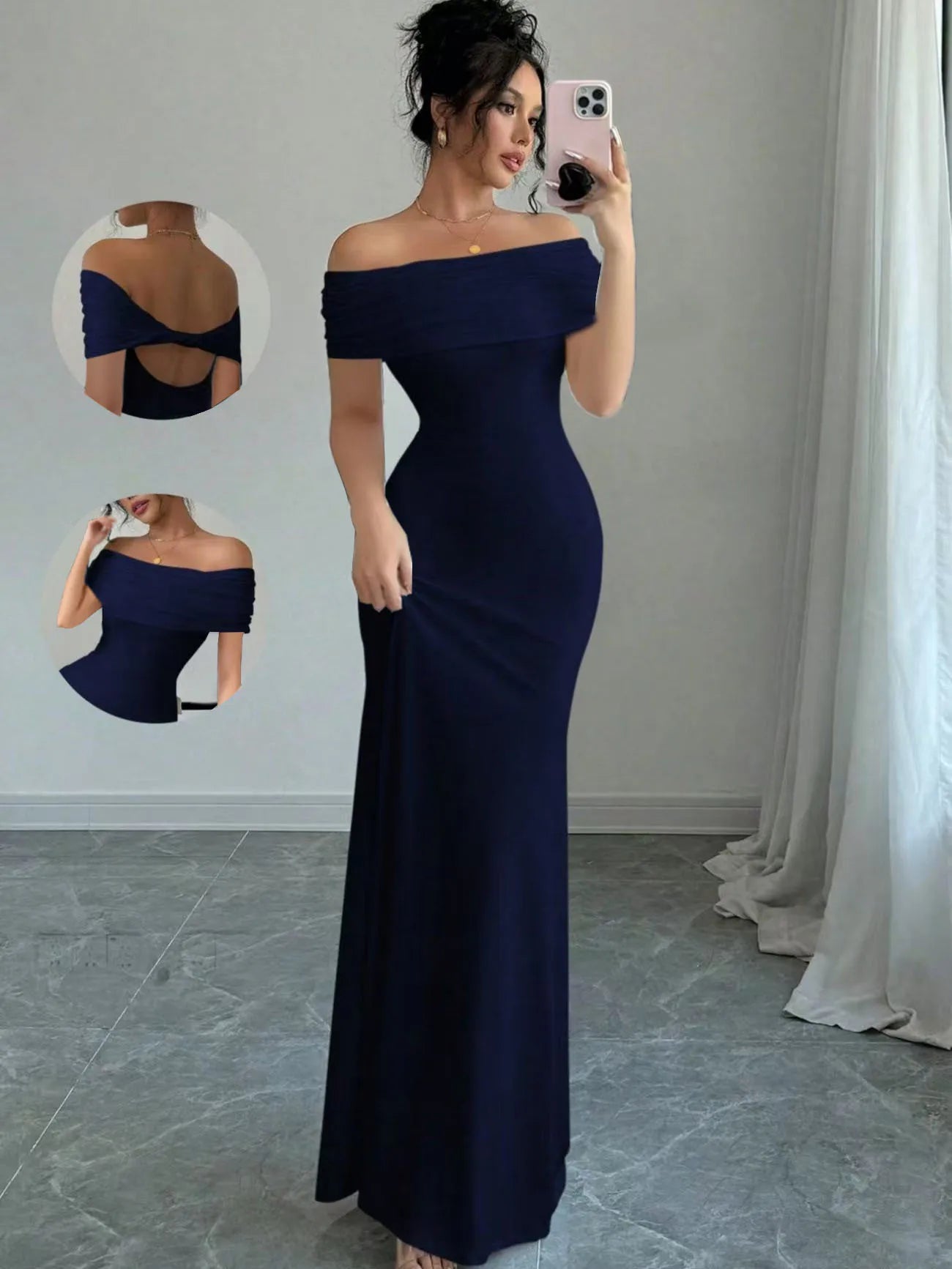 Off Shoulder Party Dress, Sleeveless Sexy Bodycon Midi Dress, / Elegant Bandage / Cocktail Dress