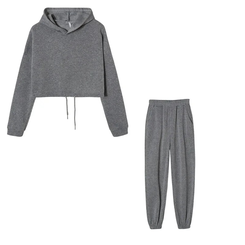 New Women's Hoodies Two Piece Set - Oversized Hoodie Sweatpants